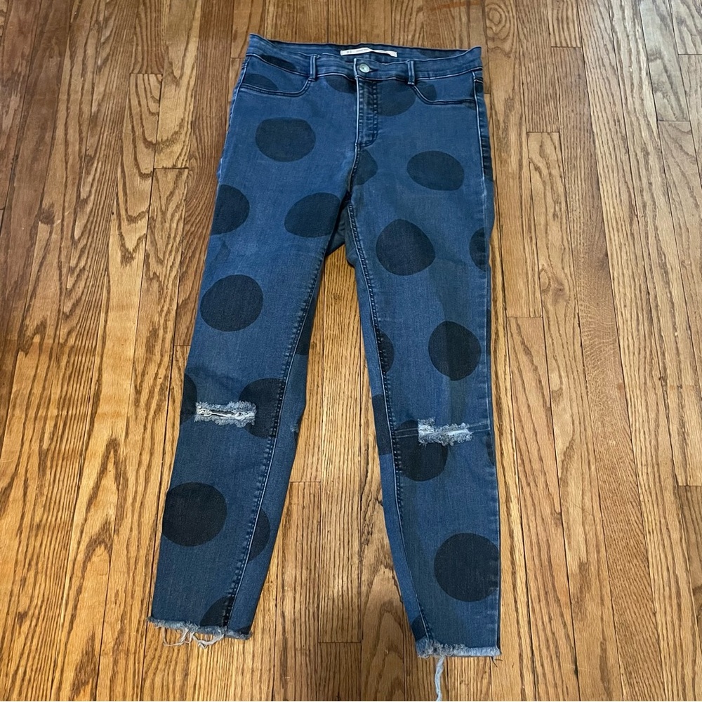 Zara Polka Dot Skinny Jeans
